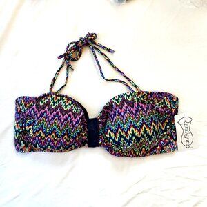 Belafigura Dark Multi-Colored Halter Bikini Swimwear
